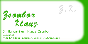 zsombor klauz business card